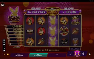 Playboy Fortunes King Millions – Base game