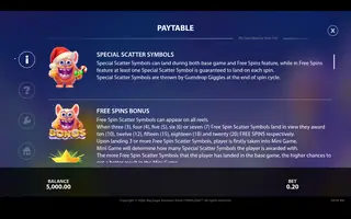 Big Sugar Bonanza Xmas – Paytable