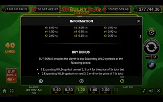 40 Bulky Fruits Buy Bonus – Game rules