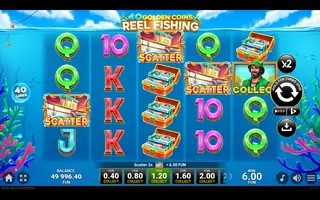 40 Golden Coins: Reel Fishing – Winning spin