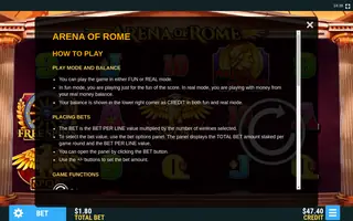 Arena Of Rome – Game rules