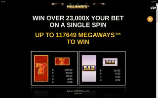 Joyful Joker MEGAWAYS – Paytable