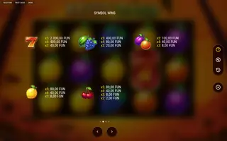 Fruit Oasis – Paytable