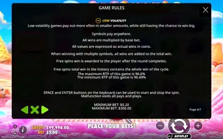 Sweet Bonanza – Game rules