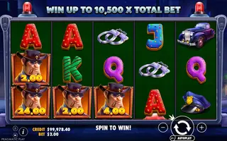 Cash Patrol – Feature in play