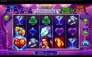 Lock It Link Diamonds – Feature in play