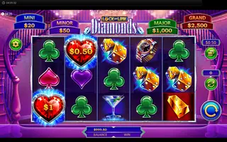 Lock It Link Diamonds – Feature in play