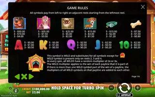 The Dog House Multihold – Paytable