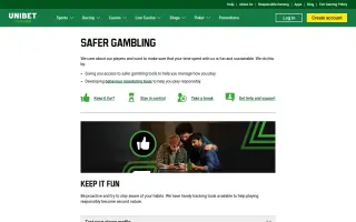 Unibet – Safer gambling tools