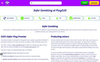 PlayOJO Casino – Safer gambling tools
