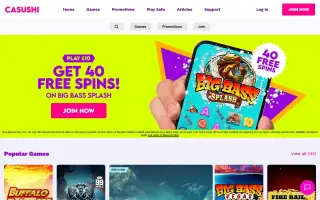Casushi Casino – Home page