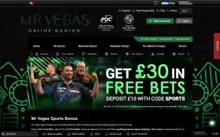 Mr Vegas – Promotions page
