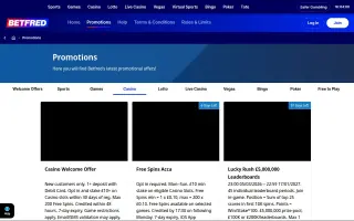 Betfred – Promotions page
