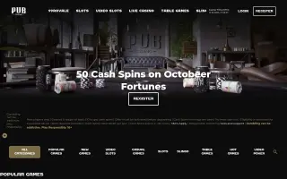 Pub Casino – Home page