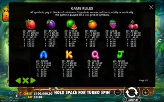 Sticky Bees – Paytable