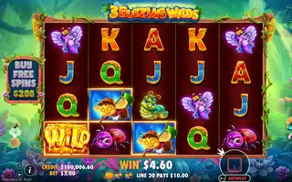3 Buzzing Wilds – Winning spin