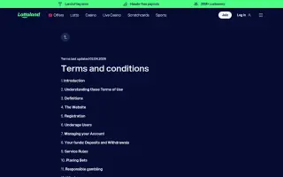 Lottoland Casino – Terms and conditions
