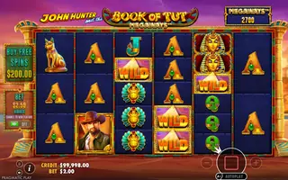 John Hunter and the Book of Tut Megaways – Feature in play