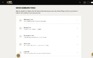 BetMGM Casino – Safer gambling tools (logged in)