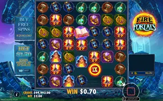 Fire Portals – Feature in play