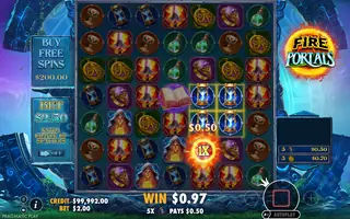 Fire Portals – Feature in play