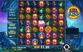 Fire Portals – Feature in play