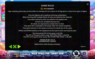 Sugar Rush 1000 – Game rules