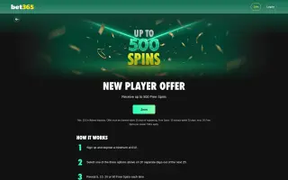 Bet365 Casino – Promotions page
