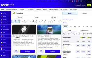 Boyle Casino – Promotions page