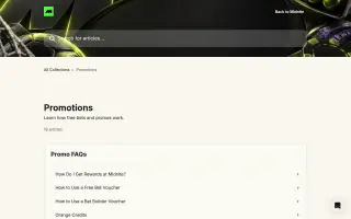 Midnite – Promotions page