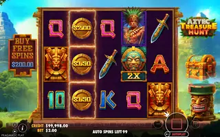 Aztec Treasure Hunt – Feature in play