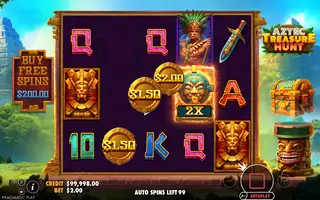 Aztec Treasure Hunt – Feature in play
