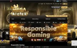 Mega Riches – Safer gambling tools