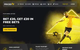 PricedUp Bet – Promotions page
