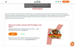 Casiku Casino – Promotions page