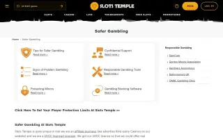 Slots Temple – Safer gambling tools